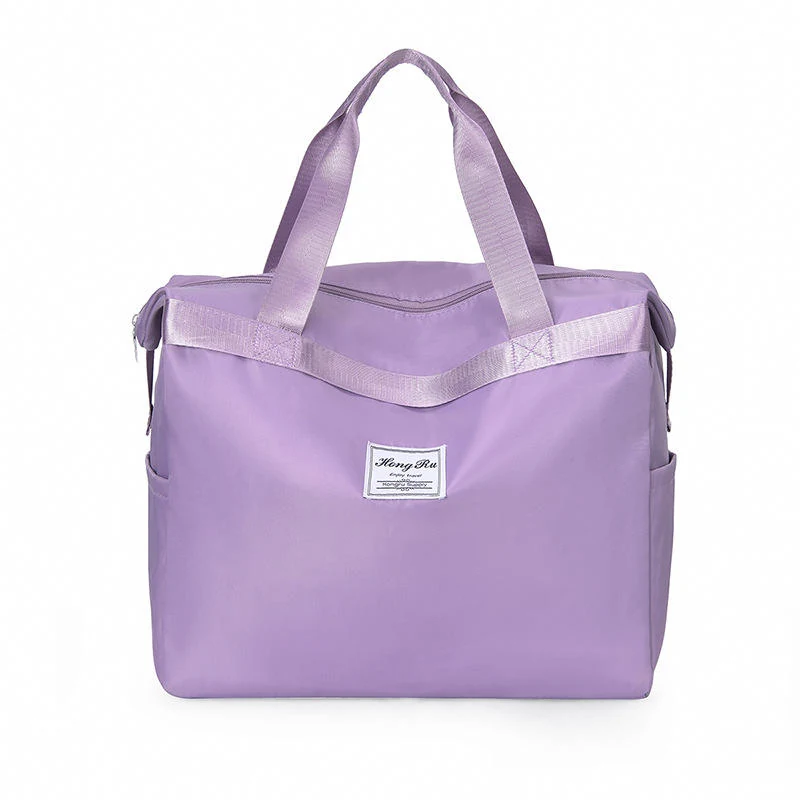 Nylon Travel & Gym Tote with Dry/Wet Storage Purple color SKU reference