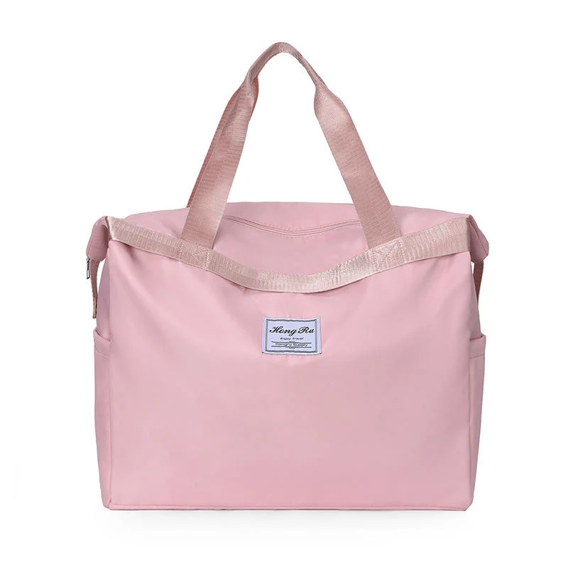 Nylon Travel & Gym Tote with Dry/Wet Storage Pink color SKU reference
