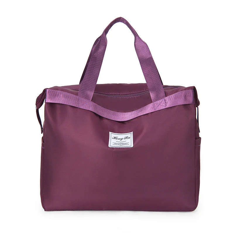 Nylon Travel & Gym Tote with Dry/Wet Storage Deep Purple color SKU reference