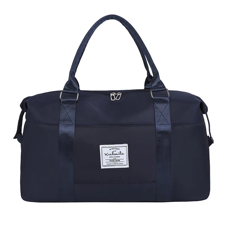 Foldable Nylon Travel Duffel with Dry/Wet Storage Dark Blue color SKU reference
