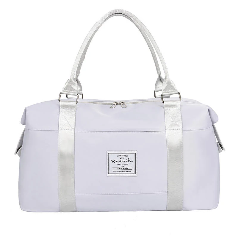Foldable Nylon Travel Duffel with Dry/Wet Storage Light Grey color SKU reference