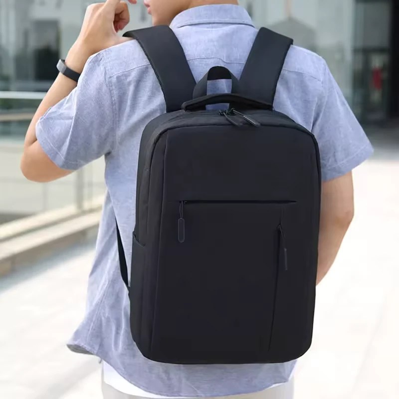 Nylon Business Backpack with Hidden Front Zip and Side Pockets product reference image