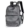 Marbled PU Leather Laptop Backpack with Front Magnetic Pocket Gray color SKU reference