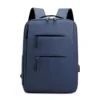 Nylon Business and Travel Backpack with USB Charging Access Blue color SKU reference
