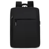 15.6-Inch Nylon Laptop Backpack with Front Zip and USB Port Black color SKU reference