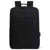 Oxford Men's Backpack with Concealed Front Zip and Trolley Sleeve Black color SKU reference