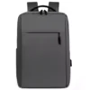 Oxford Men's Backpack with Concealed Front Zip and Trolley Sleeve Dark gray color SKU reference