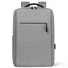 Oxford Men's Backpack with Concealed Front Zip and Trolley Sleeve Gray color SKU reference