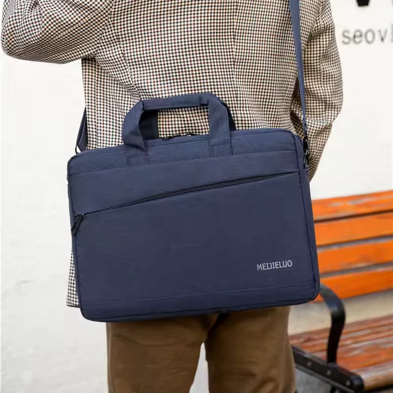 Oxford Business Laptop Briefcase with Front Zip Pocket and Trolley Sleeve product reference image