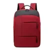 Nylon Laptop Backpack with Hidden Zipper Pocket and USB Port Red color SKU reference