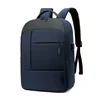 Nylon Laptop Backpack with Hidden Zipper Pocket and USB Port Blue color SKU reference