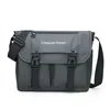 Nylon Messenger Bag with Dual Side Pockets and Adjustable Strap Green color SKU reference