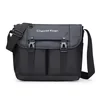 Nylon Messenger Bag with Dual Side Pockets and Adjustable Strap Black color SKU reference