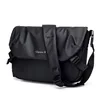 Nylon Crossbody Bag with Double Zips and Luggage Pass-Through Black color SKU reference