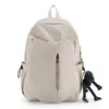 Oxford School Backpack with Frog Character Charm White color SKU reference