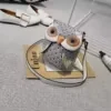 3D Owl-Shaped PU Mini Crossbody Bag Owl option 3 color SKU reference