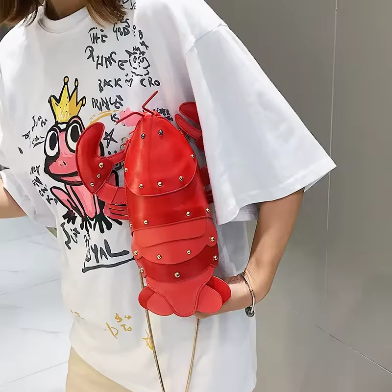 3D Lobster-Shaped PU Novelty Crossbody Bag product reference image