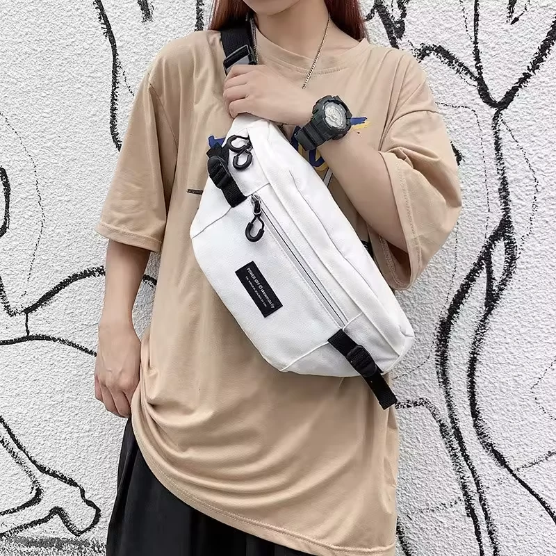 Nylon Crossbody Sling Bag with Side Pockets product reference image