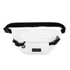 Nylon Crossbody Sling Bag with Side Pockets White with black trim color SKU reference