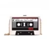Recorder-Shaped PU Shoulder Bag with Chain Strap White color SKU reference
