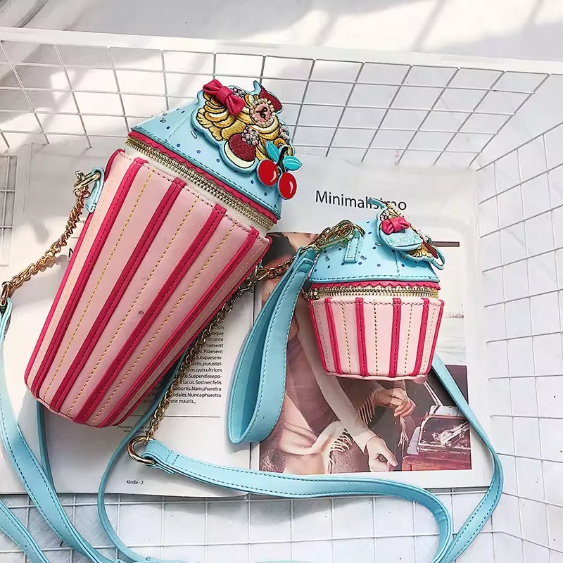 Ice Cream Cake-Shaped Crossbody Bag in Two Sizes product reference image