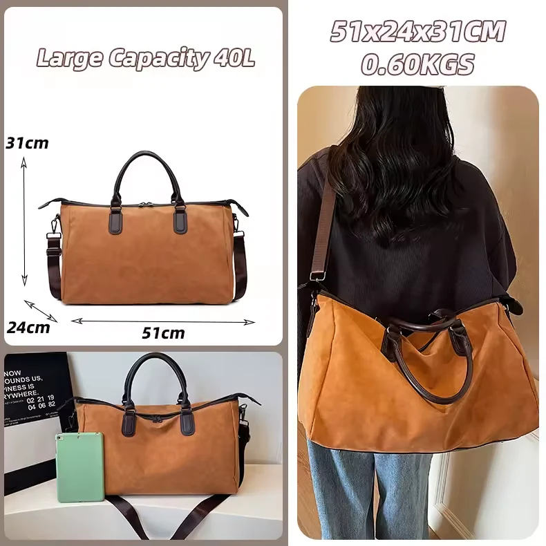 New Model PU Travel Shoulder Bag with Metal Buckle product reference image