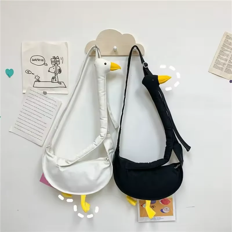 Canvas Duck and Goose-Shaped Crossbody Sling Bag product reference image
