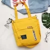 Cotton Tote with Large Front Cover Pocket Yellow color SKU reference