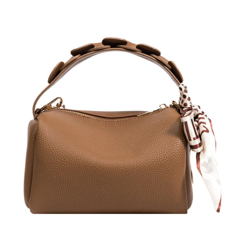 PU Crossbody Bag with Bow-Tie Detail Brown 2 color SKU reference