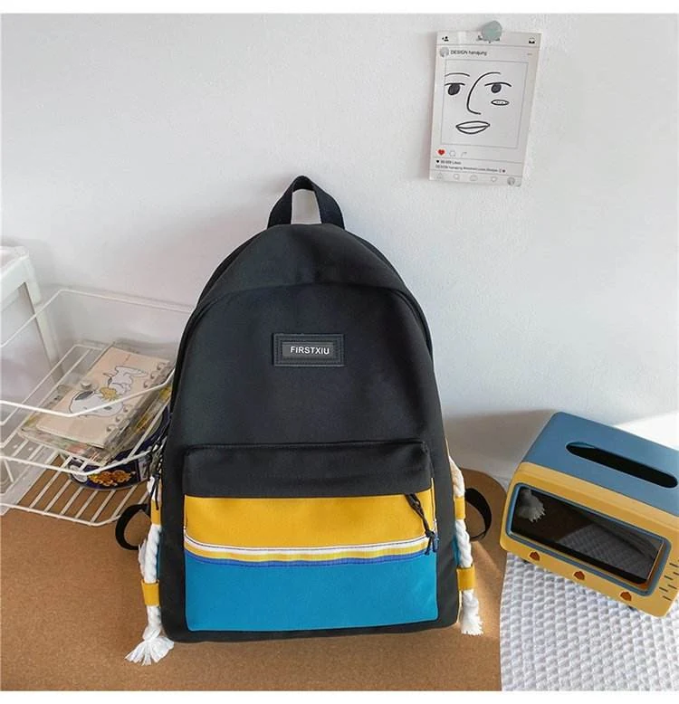 Color-Block School Backpack with 14-Inch Fit Reference Black color SKU reference