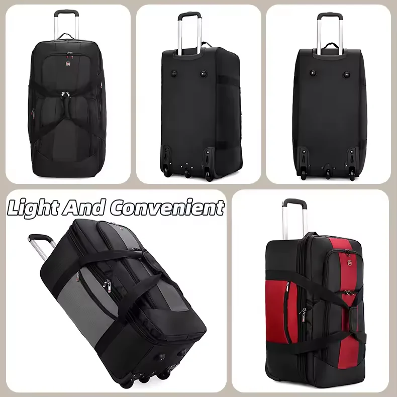 Two-Size Rolling Sports Travel Bag with Silent Wheels product reference image