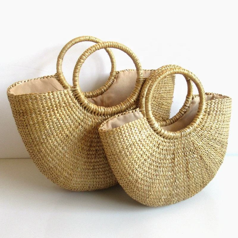 Handwoven Water-Hyacinth Style Beach Tote product reference image