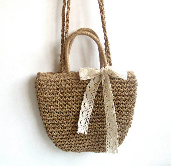 Woven Summer Bag Designs: Round Crossbody and Bow Tote Bow tote · reference 3 color SKU reference