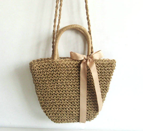 Woven Summer Bag Designs: Round Crossbody and Bow Tote Bow tote · reference 4 color SKU reference