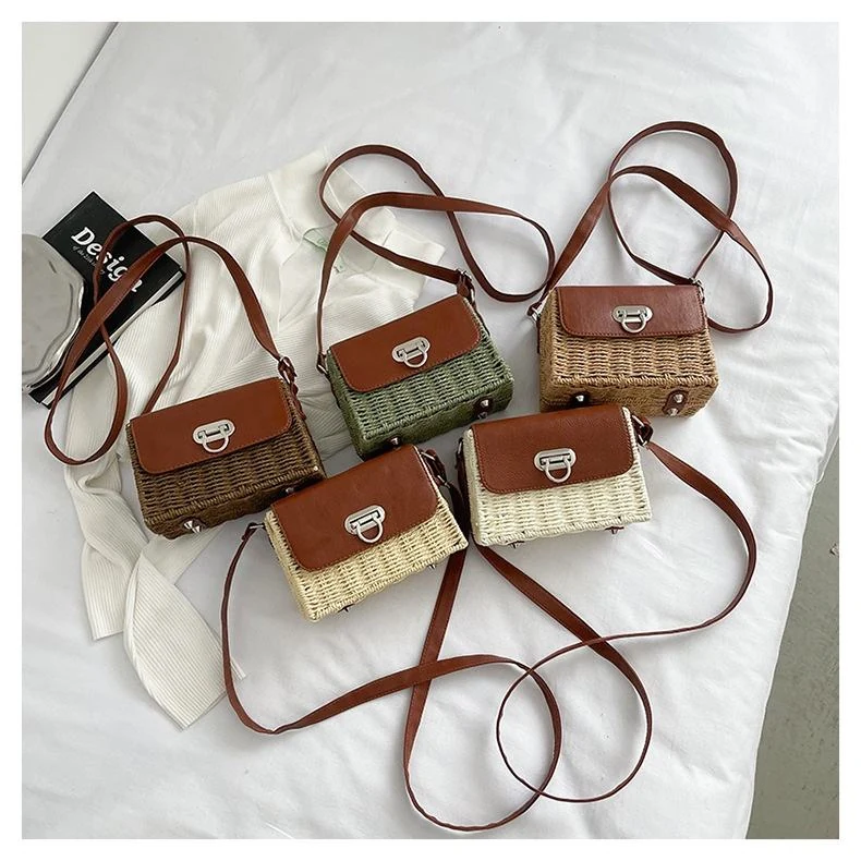 Woven Square Crossbody Beach Bag with Five Color References product reference image