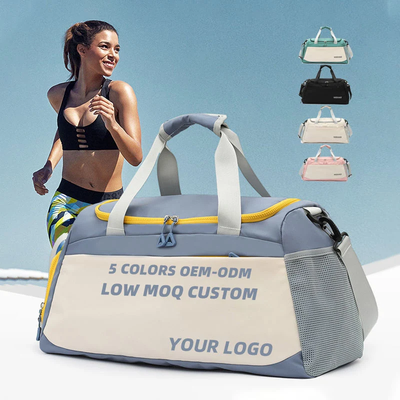 Foldable Nylon Gym Duffel with Shoe and Wet-Dry Compartments product reference image