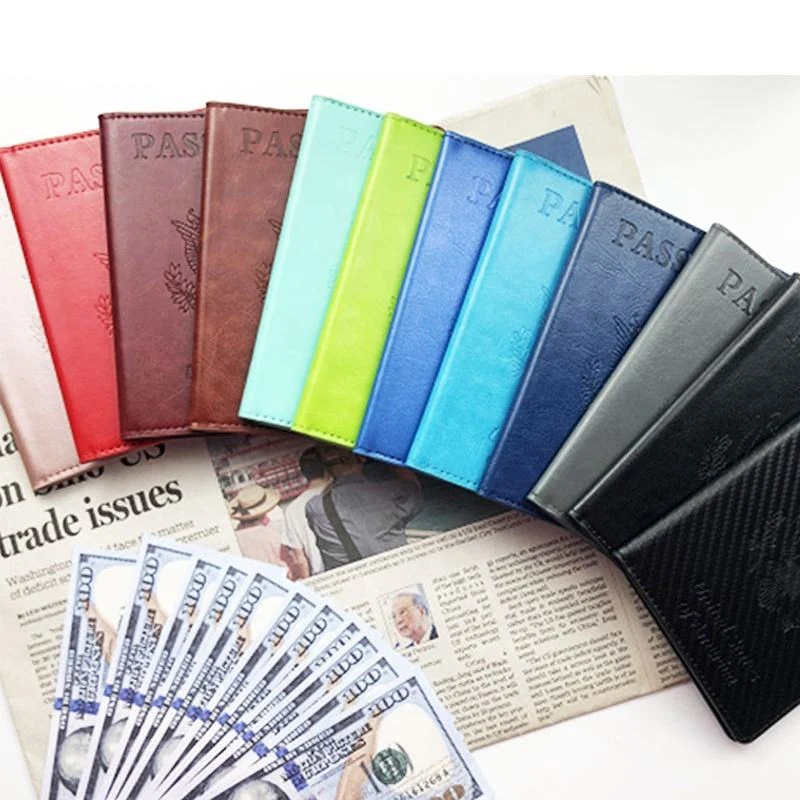 PU Passport Cover & Money-Clip Card Holder with 13 Color References product reference image