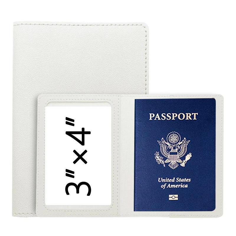 PU Travel and ID Wallet with Clear Window in 11 Colors White color SKU reference