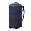 Foldable Rolling Travel Backpack with Hidden Straps Blue color SKU reference