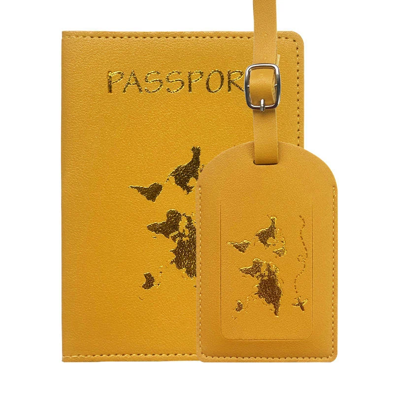 PU Passport Cover, Card Holder and Luggage Tag Collection Green Set color SKU reference