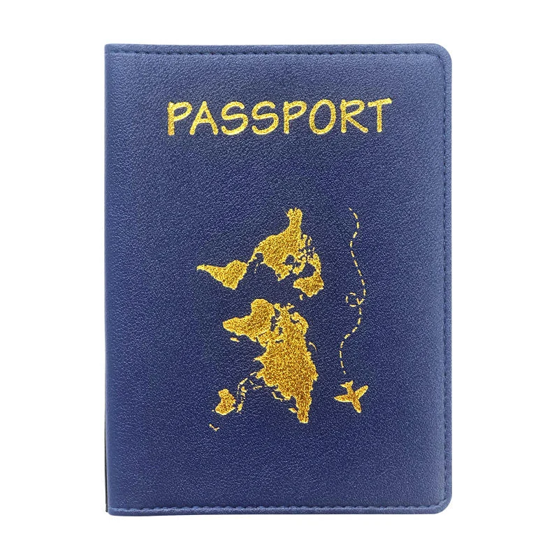 PU Passport Cover, Card Holder and Luggage Tag Collection Dark Blue Card Holder color SKU reference