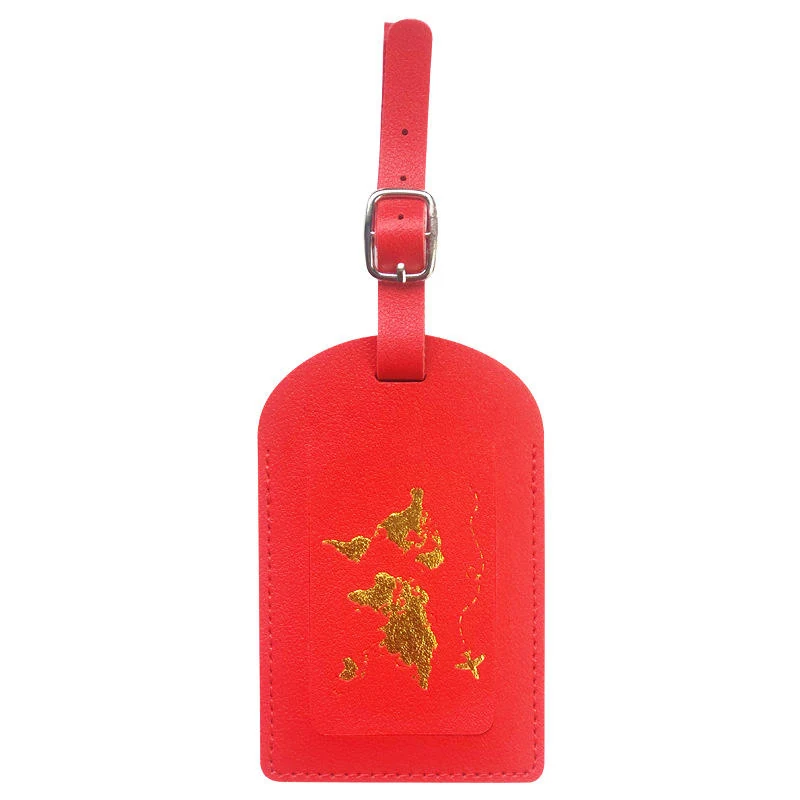 PU Passport Cover, Card Holder and Luggage Tag Collection Red Luggage Tag color SKU reference