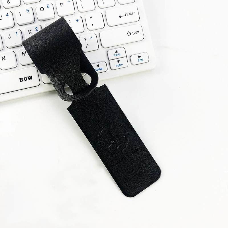 Custom PU Suitcase Luggage Identification Tag Black color SKU reference