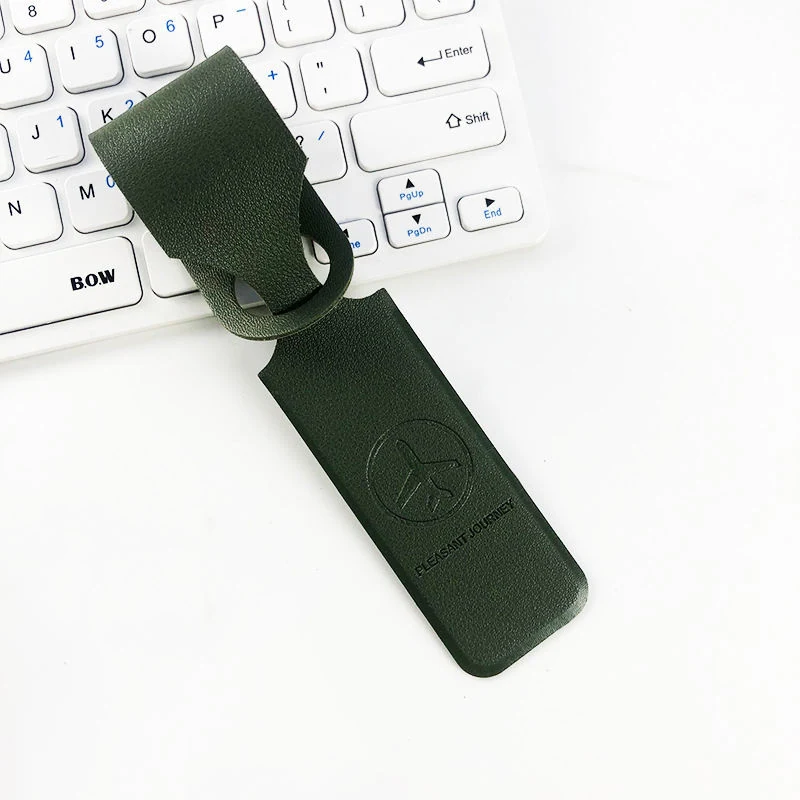 Custom PU Suitcase Luggage Identification Tag Green color SKU reference