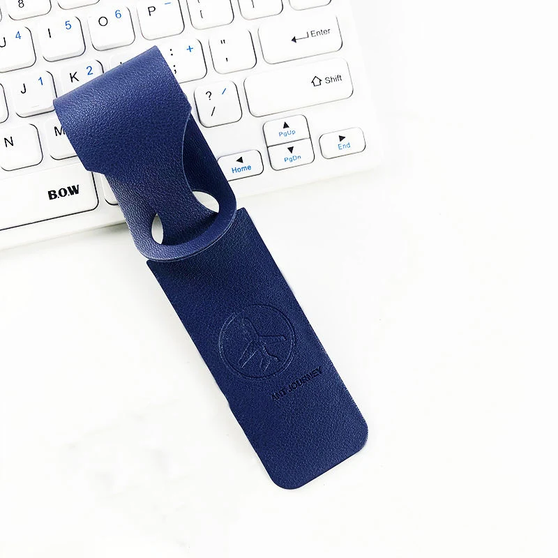 Custom PU Suitcase Luggage Identification Tag Blue color SKU reference