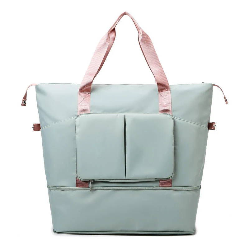 Foldable Water-Resistant Gym & Travel Duffel with Wet-Dry Storage Green color SKU reference