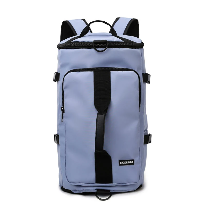 Cylindrical Weekender Travel Bag with Laptop Compartment Blue color SKU reference