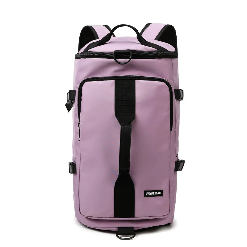 Cylindrical Weekender Travel Bag with Laptop Compartment Purple color SKU reference