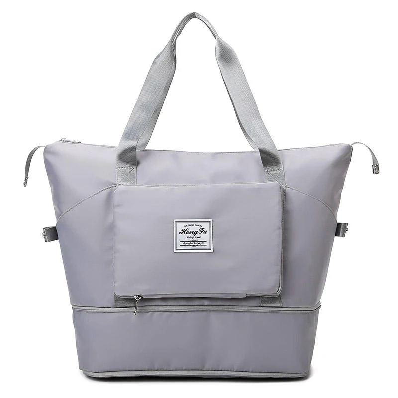 Expandable Gym & Travel Weekender Tote Gray color SKU reference
