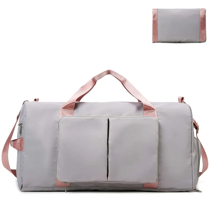 Expandable Waterproof Weekender with Shoe Compartment Gray color SKU reference